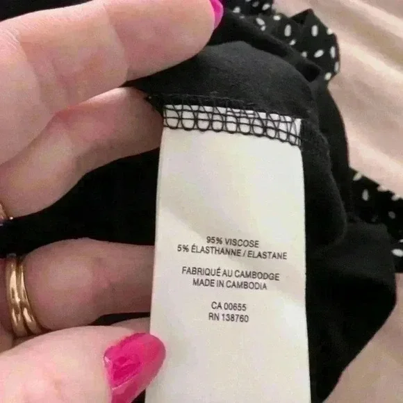 Reitmans size small black dress with white  dots - Picture 7 of 7